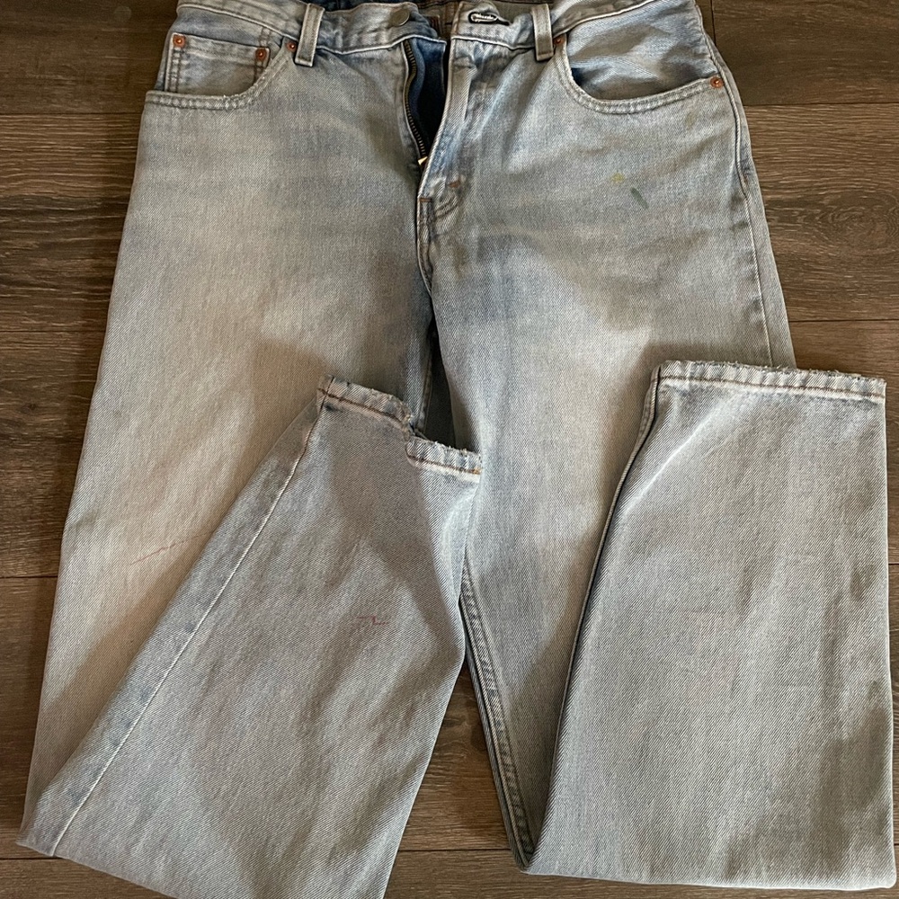 NWOT 32-34 Levi’s 550 92 relaxed tapered jeans (paint spatter wash)